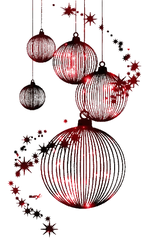 Red and Black Christmas Ornaments Maryle