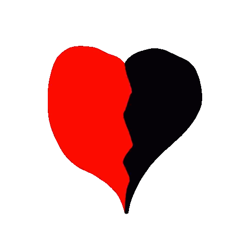 Red and Black Heart Glitch