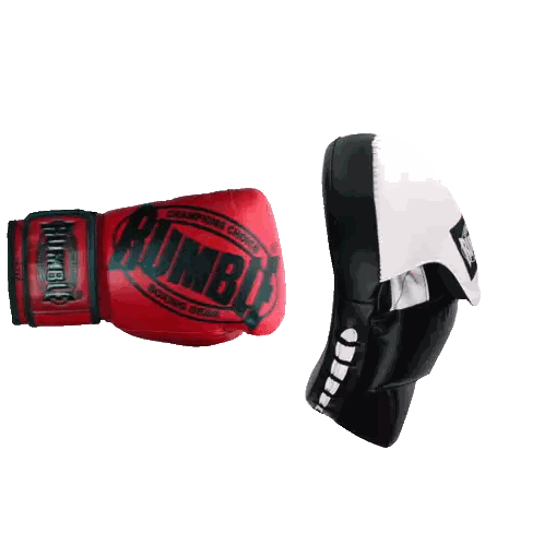 Red and Black Rumble Boxing Gloves