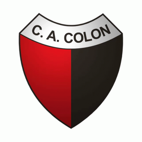 Red and Black Shield with Colon