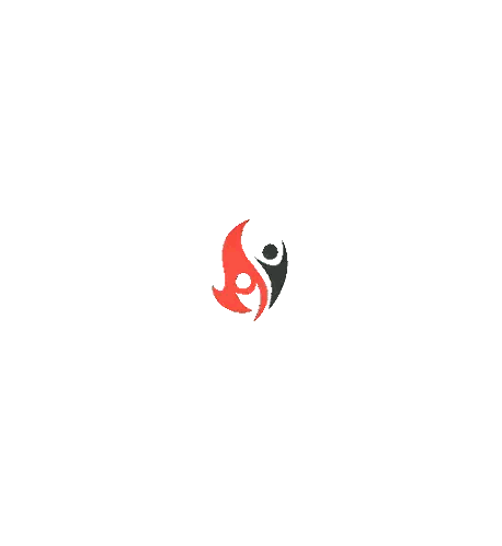 Red and Black Swirl Symbol