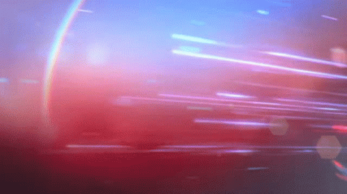 Red And Blue Background With Rainbow GIF