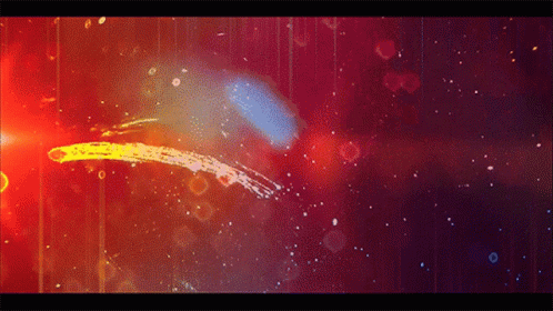 Red and Blue Background With Yellow Brush Stroke