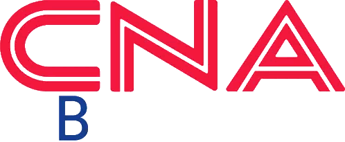 Red and Blue CNA Bayeux Logo