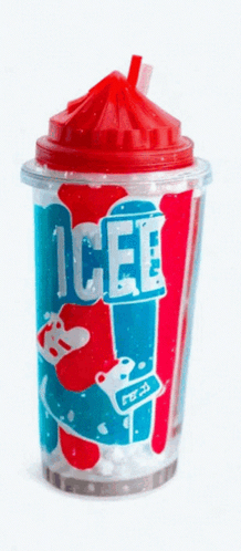 Red and Blue Cup Saying Icee
