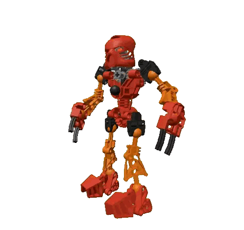 Red and Orange Robot Flying