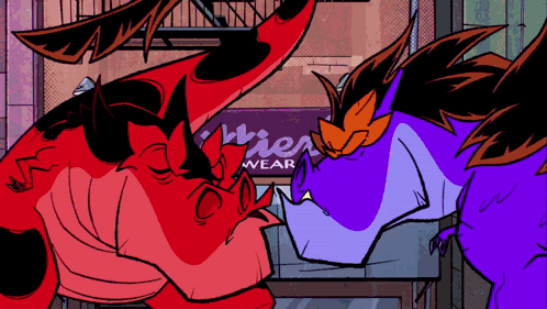 Red and Purple Dragon Next to Wien Sign