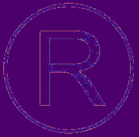 Red And Purple Letter R Logo GIF