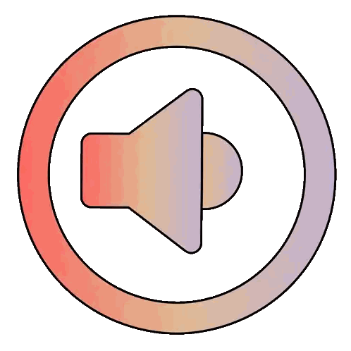 Red and Purple Speaker Icon