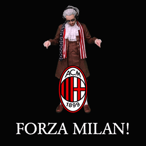 Red And White ACM 1899 Logo On Black Background GIF