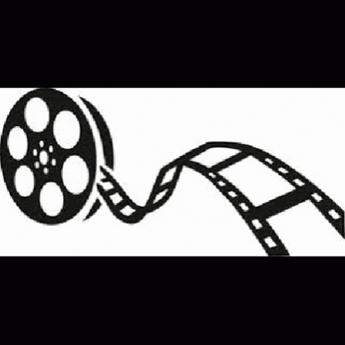 Red and White Film Reel and Strip