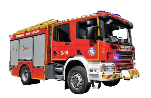 Red and White Fire Truck B-19