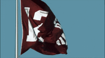 Red and White Flag Saying 12th Man