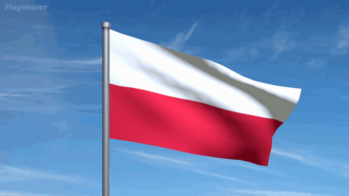 Red and White Flag Waving With Flagwaver