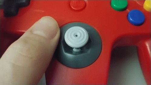 Red And White Joystick Controller Button GIF