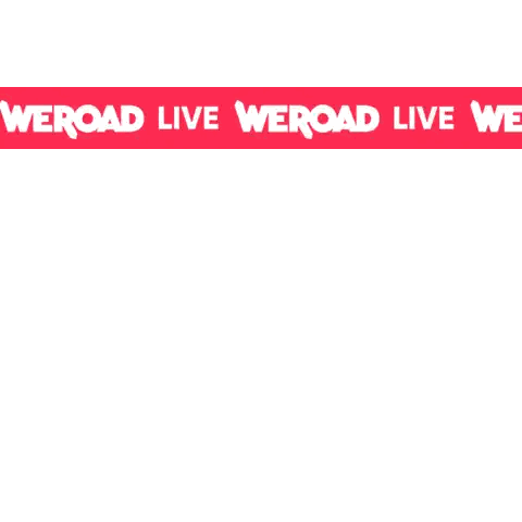 Red and White Live Weroad Ribbon