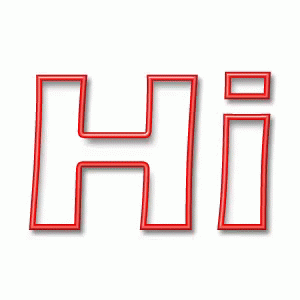 Red and White Logo Saying I Love