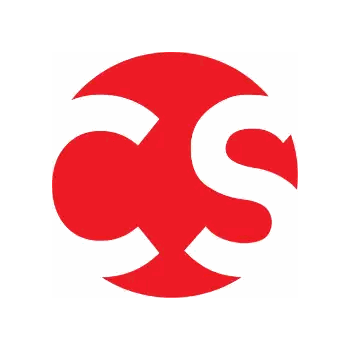Red and White Logo with S
