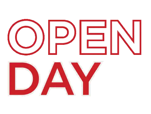 Red and White Open Day Sign
