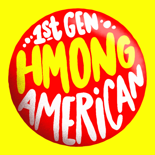Red And Yellow 1St Gen Hmong American Button GIF