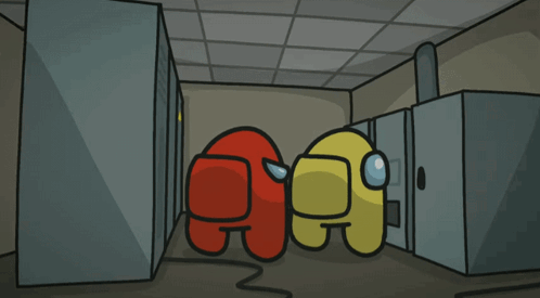 Red and Yellow Among Us Character