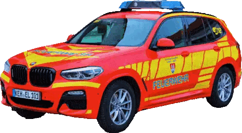 Red and Yellow BMW Feuerwehr