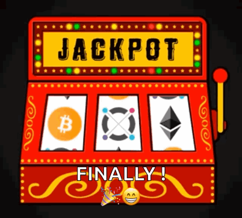 Red And Yellow Slot Machine Jackpot GIF