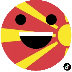 Red and Yellow Smiley TikTok Logo