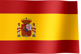 Red and Yellow Spanish Flag with Coat of Arms