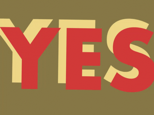 Red and Yellow Yes Sign