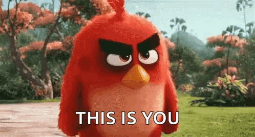 Red Angry Bird From Angry Birds GIF