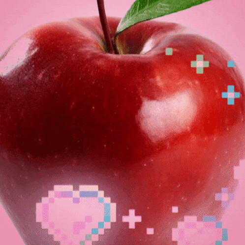 Red Apple Hearts Gif GIF