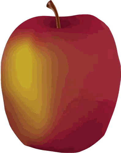 Red Apple with Brown Stem