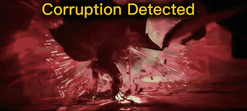Red Background Corruption Detected