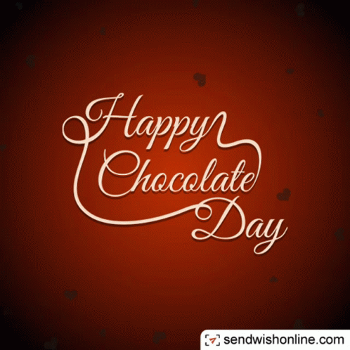 Red Background Happy Chocolate Day GIF