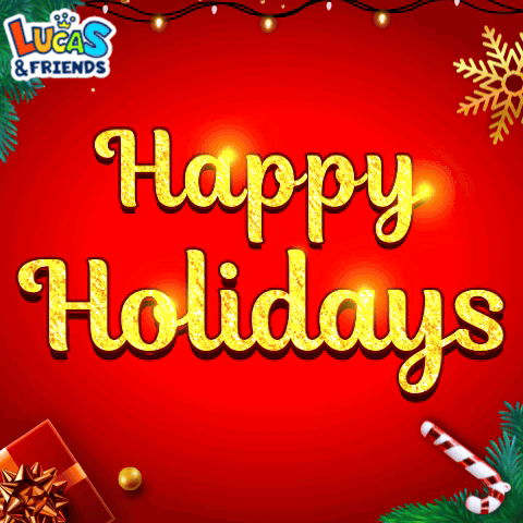 Red Background Happy Holidays