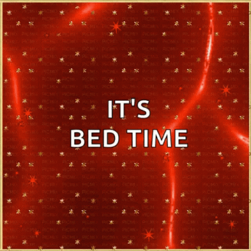 Red Background It's Bed Time