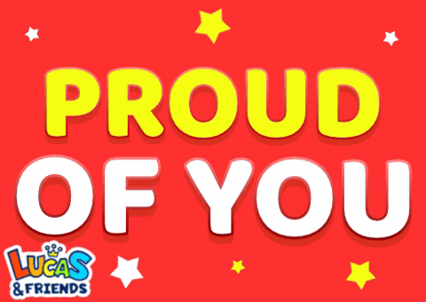 Red Background Saying Proud Of You GIF