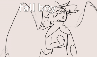 Red Background With Fall Boy Text