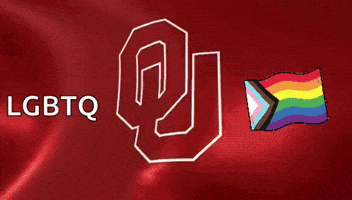 Red Background With LGBTQ and Rainbow Flag