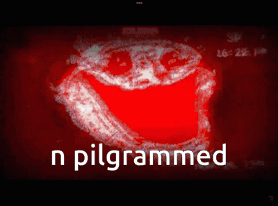 Red Background with N Pilgrammed Text