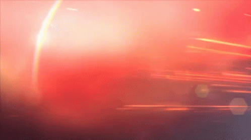 Red Background With Rainbow In Sky GIF