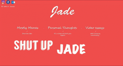 Red Background With Shut Up Jade