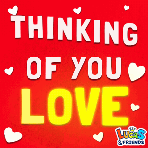 Red Background With Thinking Of You Love