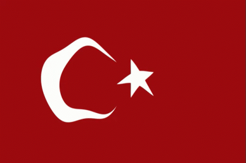 Red Background With White Crescent Moon and Star