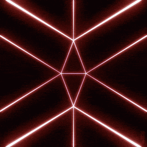 Red Background with White Lines Kaleidoscope 2011