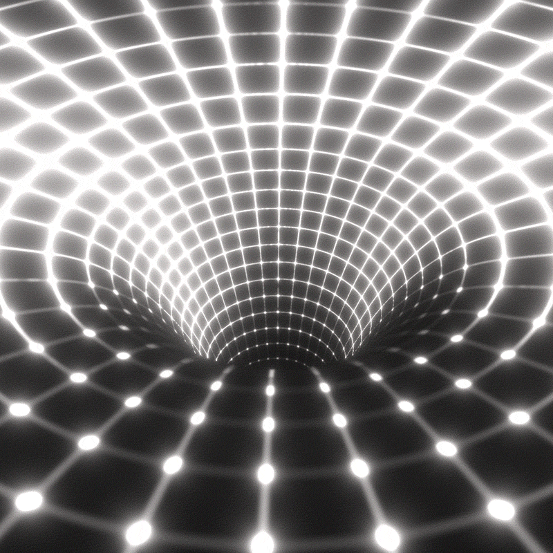 Red Ball Rising From Middle Of Vortex GIF