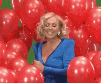 Red Balloon Pop Girl GIF