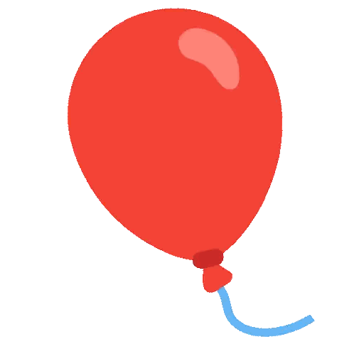 Red Balloon with Blue String