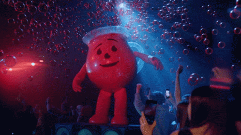 Red Balloon With Bubble Eyes GIF